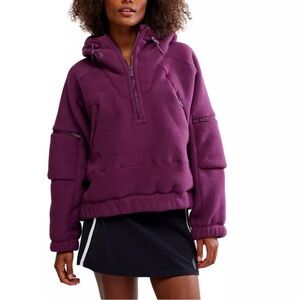 FP Movement by Free People Wild and Free Hooded 1/2 Zip Fleece Pullover